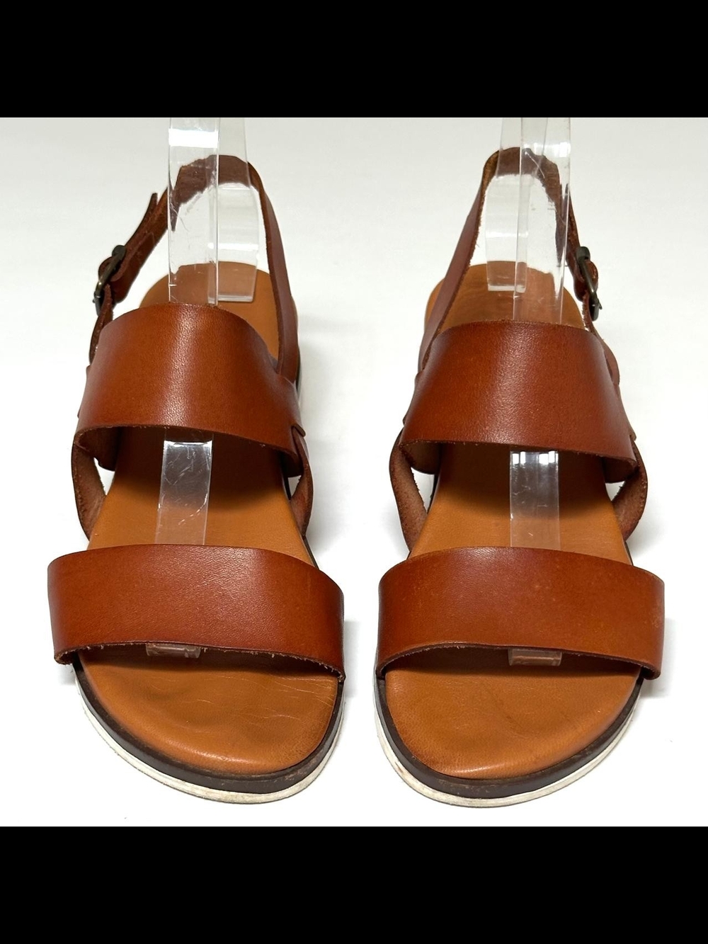 Bertuchi Spain Brown Leather Slingback Sandals Size 39 US 8/8.5 Wedge Platforms - Picture 3 of 16